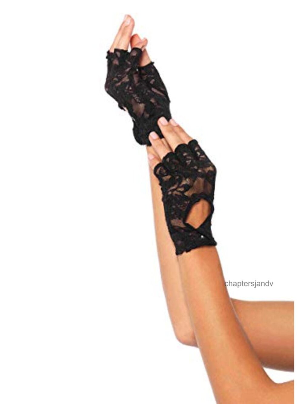 Lace Keyhole Fingerless Gloves Wrist Length Costume Accessory